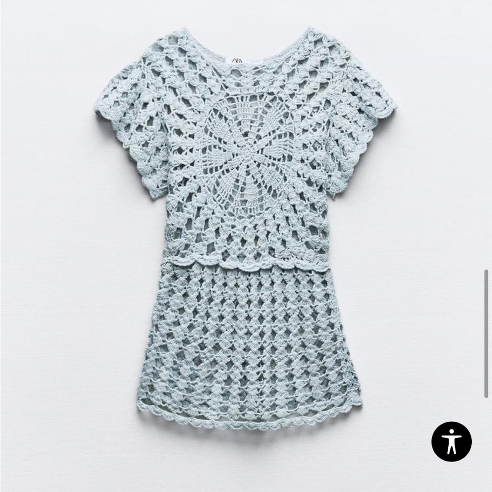 Zara crochet knit top